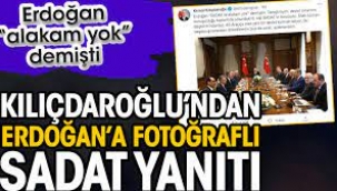 Kılıçdaroğlu'ndan Erdoğan'a Fotoğraflı SADAT Yanıtı