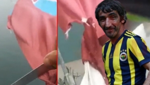 Rambo Okan'ın Trabzonspor bayrağını kestiği anlar