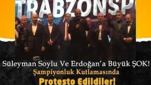 Şampiyonluk kutlamalarında protesto