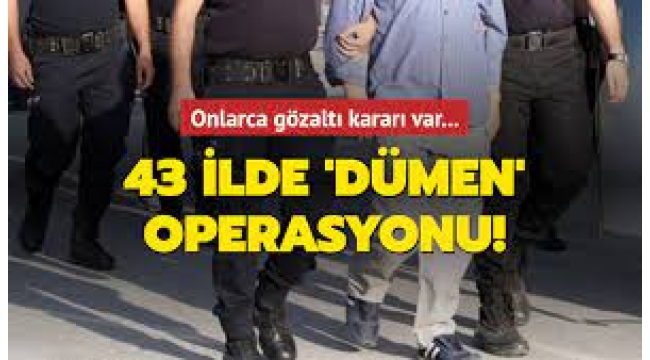43 ilde 'Dümen' operasyonu