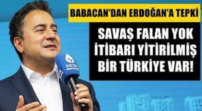 Babacan: Türkiye iflasın eşiğinde, acilen tedbir almanın zamanı geldi