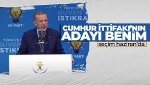 Erdoğan  Cumhur İttifakı'nın adayı Tayyip Erdoğan
