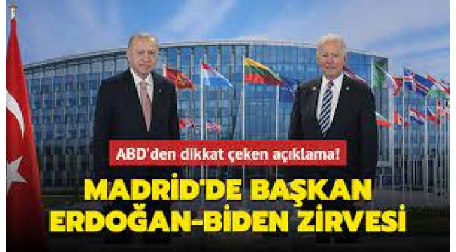 Erdoğan ve Biden, Madrid'de görüştü