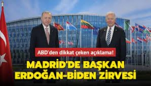 Erdoğan ve Biden, Madrid'de görüştü