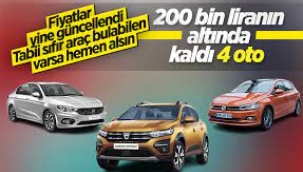 Türkiye'de satılan en ucuz sıfır otomobiller!