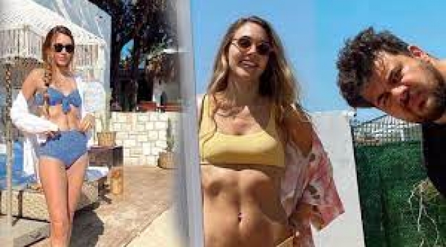 Eser Yenenler'in Eşi Berfu Yenenler Bikinili Pozlarıyla Beğeni Butonunu Çökertti