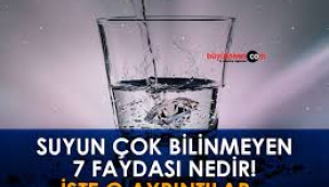 Suyun bilinmeyen 7 faydası