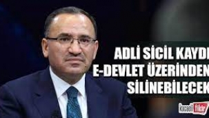 Adli sicil kaydı, e-Devlet üzerinden silinebilecek
