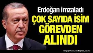 Cumhurbaşkanı Erdoğan imzaladı! O isimler görevden alındı