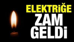 Elektriğe zam geldi!