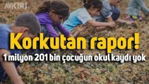 MEB raporu: 1 milyon 201 bin çocuğun okul kaydı yok