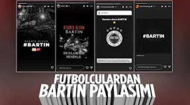  Futbolculardan Bartın mesajları
