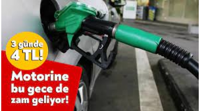 Motorine Bu Gece de Zam Geliyor!