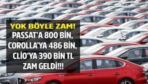 Sıfır otomobil fiyatlarına zam: İşte zamlanan arabalar