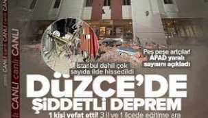 Düzce'de 6.0 büyüklüğünde deprem: İstanbul ve çevre illerde de hissedildi