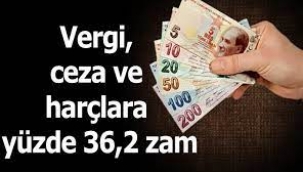 Vergi, ceza ve harçlara büyük zam