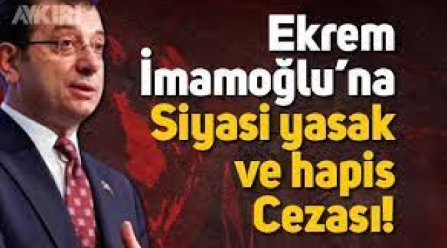 İBB Başkanı Ekrem İmamoğlu'na 2 yıl 7 ay 15 gün hapis cezası verildi; 