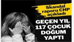 Skandal rapor: 2021'de 117 çocuk doğum yaptı