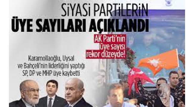 Siyasi partilerin üye sayıları açıklandı!