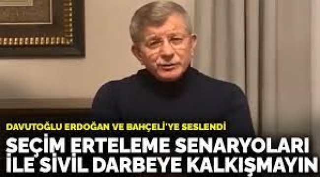 Davutoğlu, Erdoğan ve Bahçeli'ye seslendi