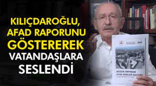 Kılıçdaroğlu AFAD Raporunu Yorumladı!