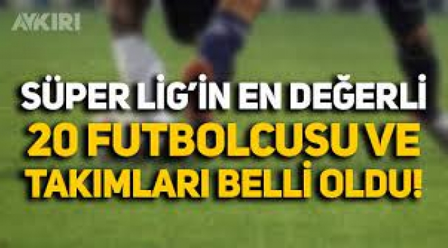 Güncellenmiş rakamlarla Süper Lig'in en değerli 20 oyuncusu