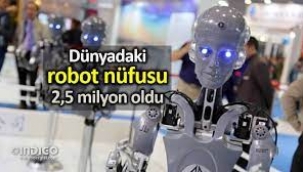 Dünyadaki robot nüfusu 2,5 milyon oldu