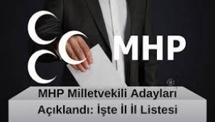 MHP milletvekili aday listesi il il açıklandı.