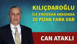 Kılıçdaroğlu ile Erdoğan arasında 20 puan fark var