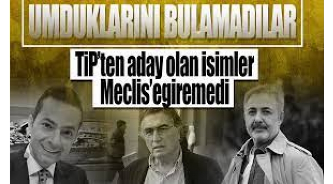 TİP adayı Mehmet Aslantuğ Meclis'e giremedi
