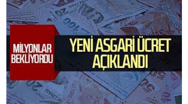 Asgari ücret açıklandı... İşte yeni tutar...