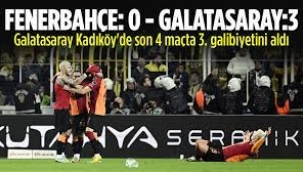 Derbide kazanan Galatasaray: Galatasaray 3-0 Fenerbahçe