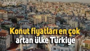 Dünyada konut fiyatları en çok Türkiye'de artış gösterdi!
