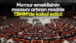 Memur emeklisine yüzde 25 zam öngören madde kabul edildi