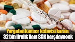 Yargıdan kanser ilacı kararı