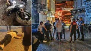 Beşiktaş Çarşı'da kanlı gece. Motosikletli kişiye silahlı saldırı