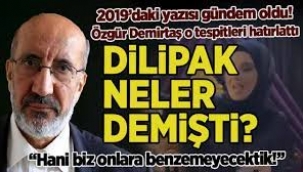 Özgür Demirtaş, Dilipak'ın tespitlerini hatırlattı! Peki, Dilipak ne demişti?