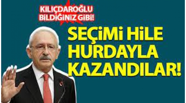 Seçimi hileyle, hurdayla aldılar