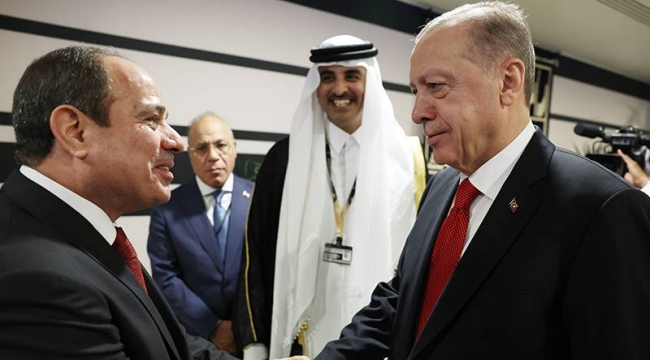 Erdoğan, Mısır Cumhurbaşkanı Sisi ile görüştü