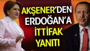Akşener'den Erdoğan'a 'ittifak' yanıtı
