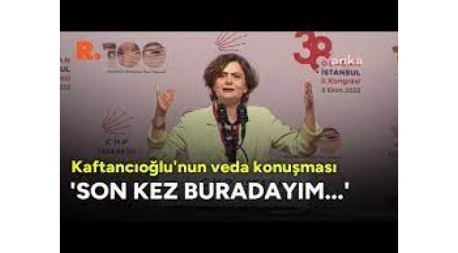 Canan Kaftancıoğlu tekrar kürsüde