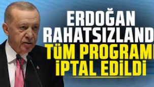Erdoğan'ın rahatsızlığı nedeniyle programları iptal edildi