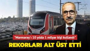 Marmaray, 10 yılda 1 milyar yolcu taşıdı