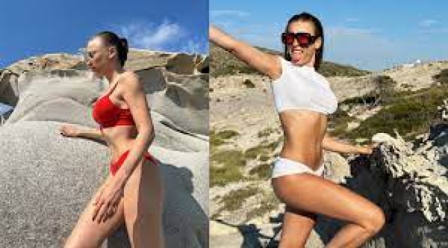 Serenay Sarıkaya iç çamaşırı giymedi, tanga bikinisinin izini de saklamadı