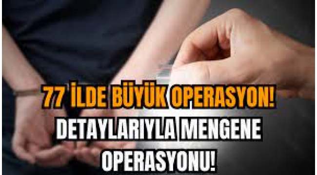 77 ilde "Mengene Operasyonu" düzenlendi