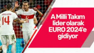 A Milli Futbol Takımı, EURO 2024'e lider gidiyor