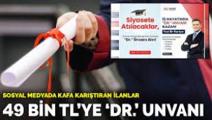 49 bin TL'ye "Dr." ünvanı