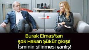 Burak Elmas'tan dikkat çeken Hakan Şükür sözleri! 