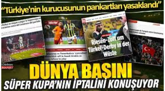 Tüm Dünya İptal Edilen Süper Kupa Maçını Konuşuyor!