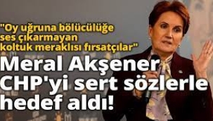 Akşener CHP'yi hedef aldı! 'Hadi bütün her yeri alın'